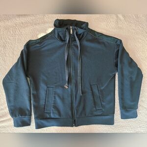 Peserico Italy Silk & Cashmere Teal Zip-Up Jacket - S06344J0 Sz40 Womens